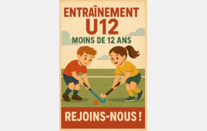 ENTRAINEMENT U12 (nés en 2014 et 2015)
