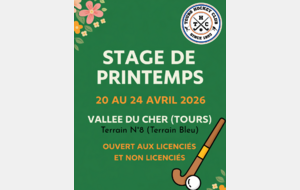 Stage de Printemps 2026 au TOURS HOCKEY CLUB